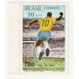 0658Y-Milesismo Gol de Pelé, em papel marmorizado.Raro