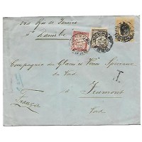 1899-Envelope para a França com 200Rs Madrugada e taxado no destino  em 40 centimes